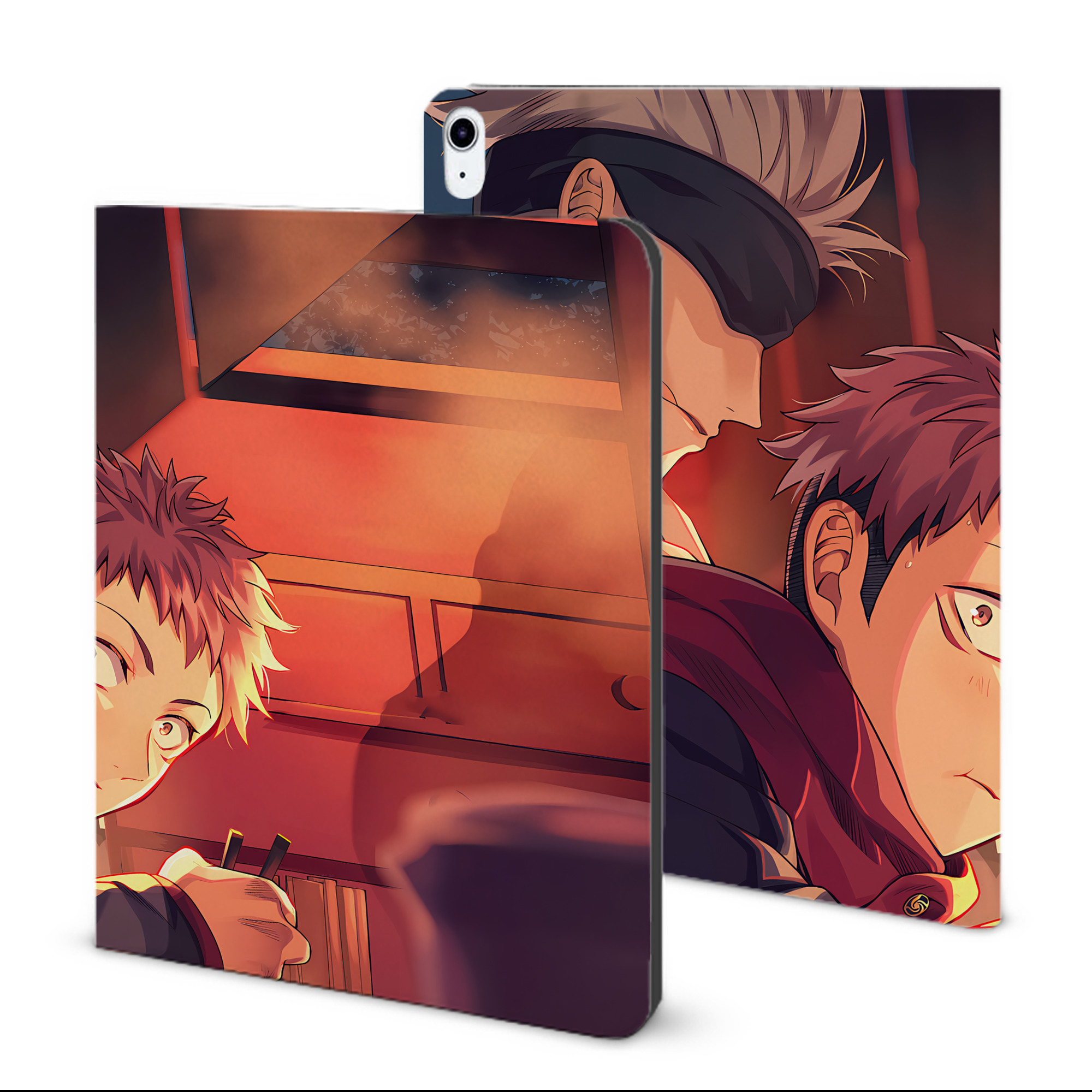 （画像用） 呪術廻戦 Jujutsu Kaisen IPad ケース ブック型 PUレザー TPU 耐衝撃 軽量 薄型 ペン収納なし 全面保護 IPad 各モデル対応